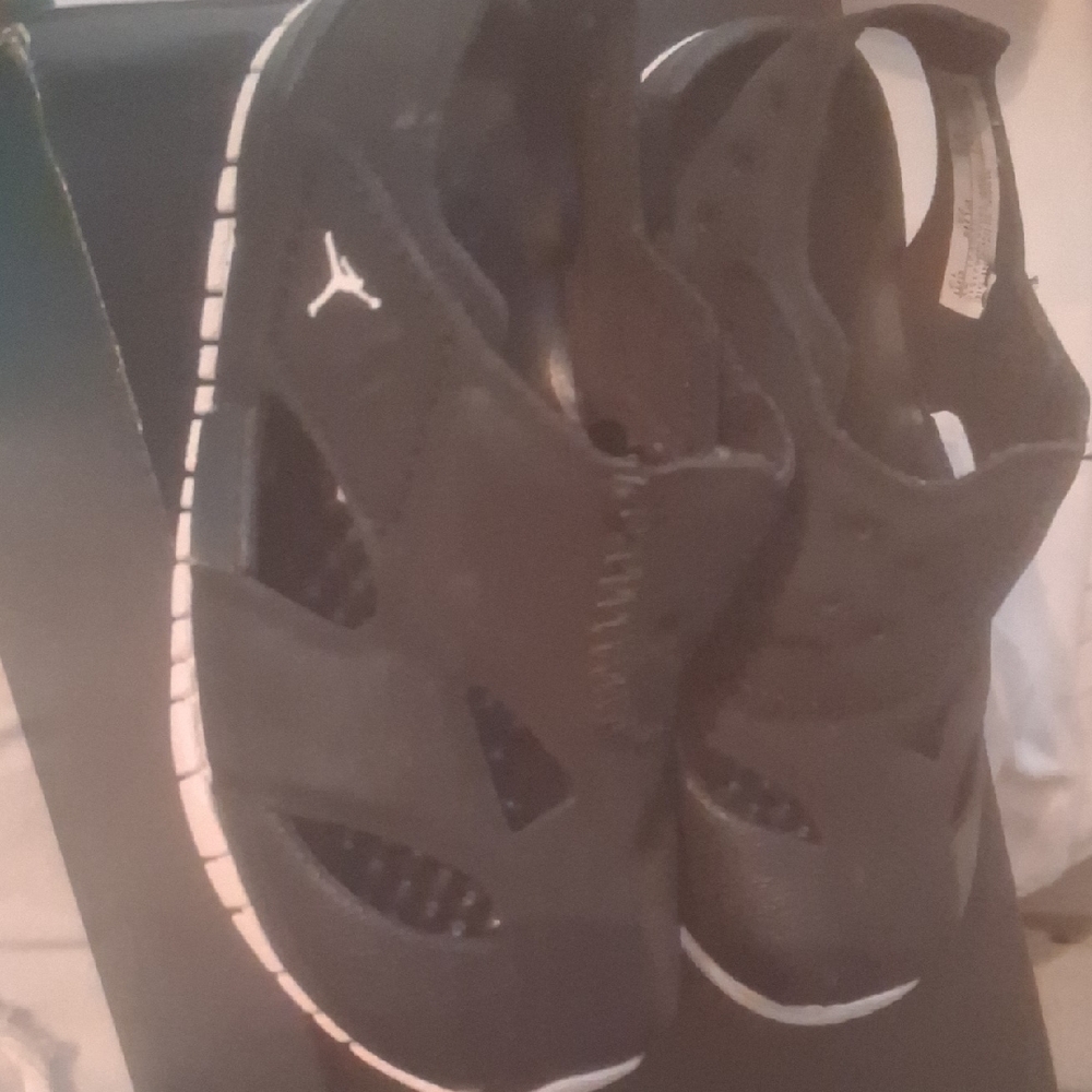 Jordan Kids Black and White Sneakers